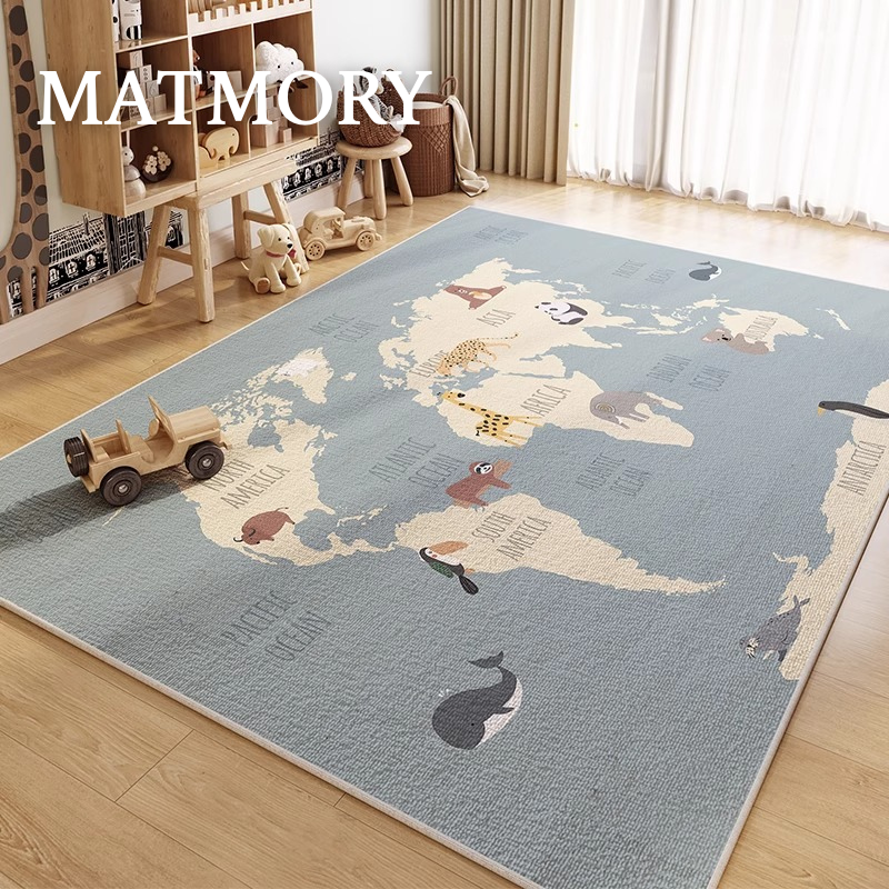 blue childrens playroom mat