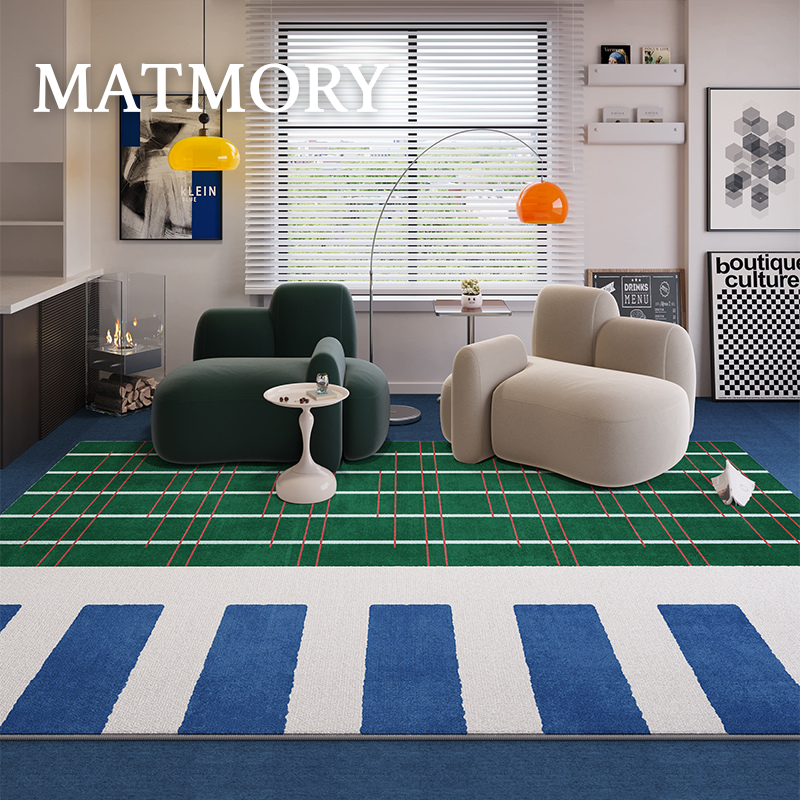 striped rug