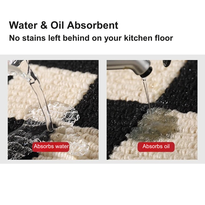water oil absorbent kitchen rug