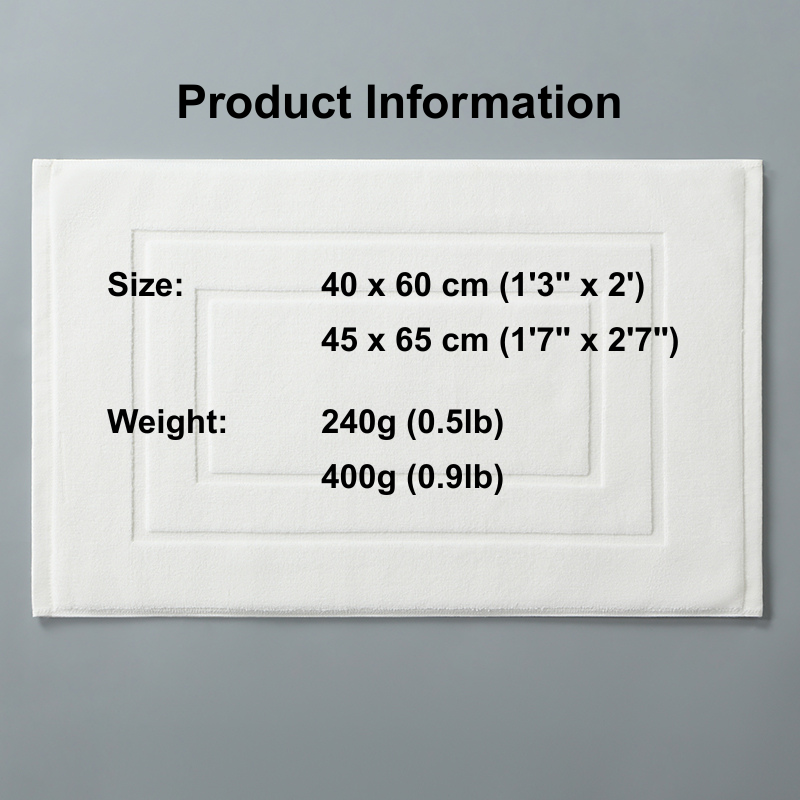 white bathroom mats
