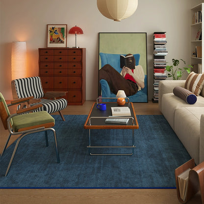 navy stripe rug