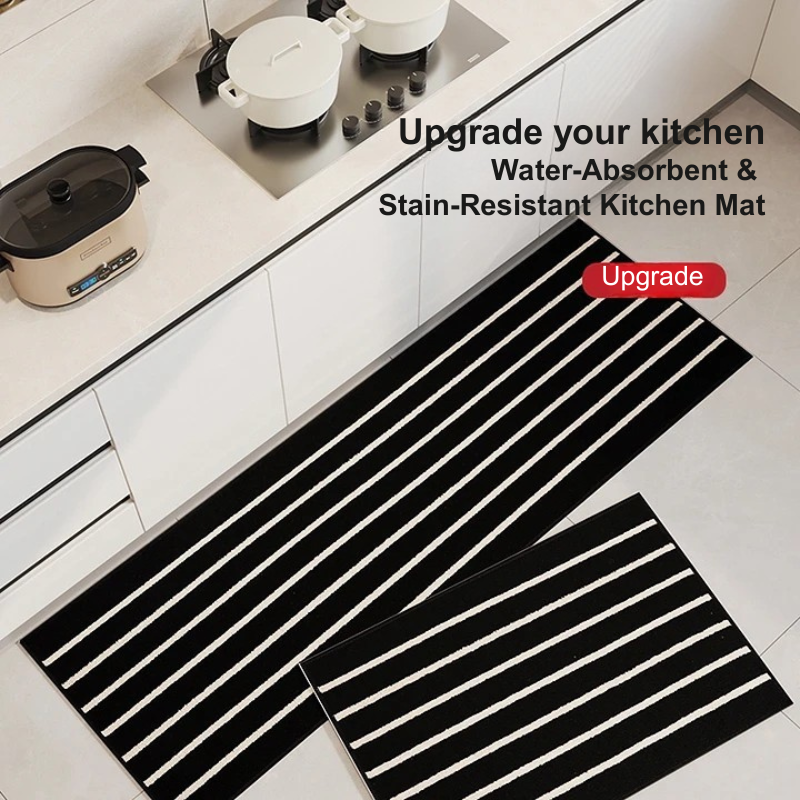 black and white kitchen rug