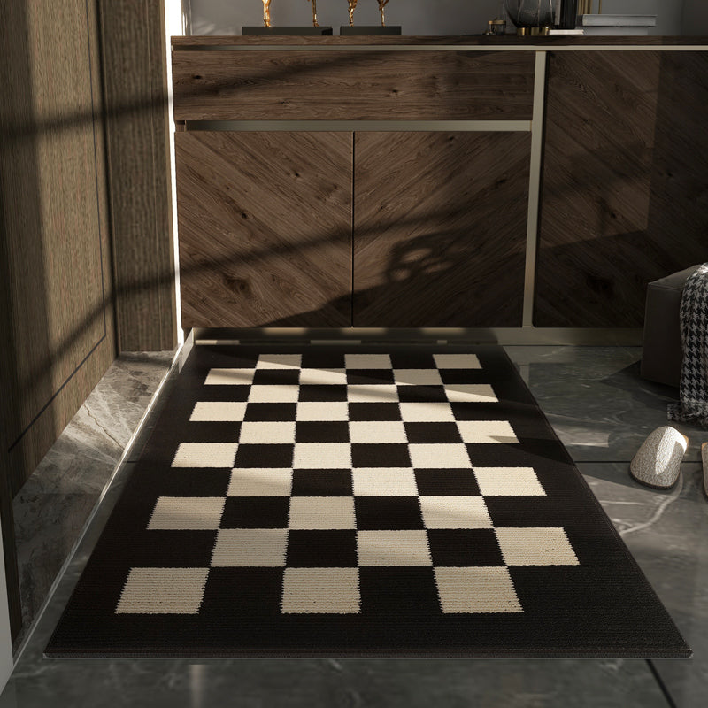 black and white outside door mats