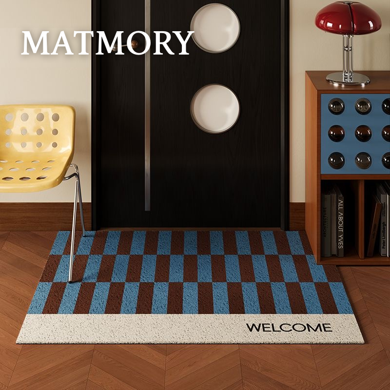 blue door mats