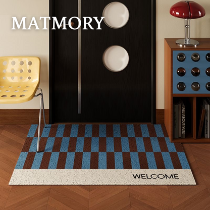 blue door mats