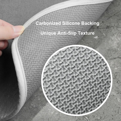 carbon silicone backing, anti-slip kitchen rug runner