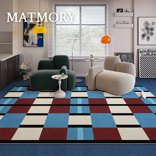 checkerd rug plaid rug square rugs