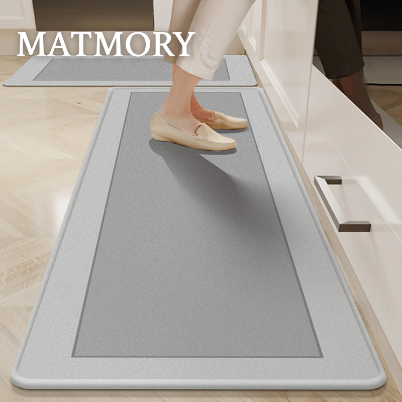 gray kitchen runner
