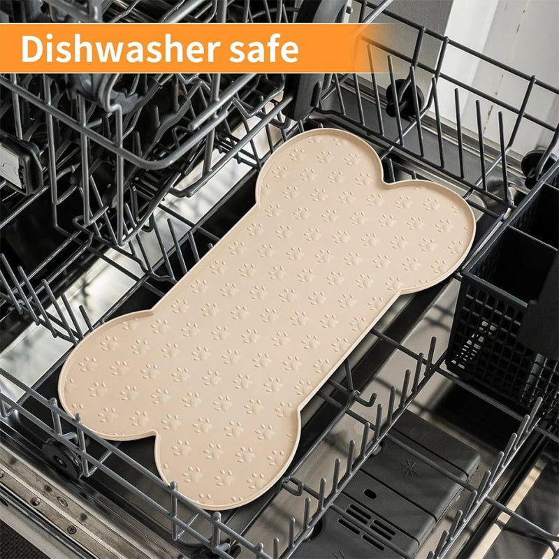washable pet food mat