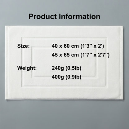 white bathroom mats